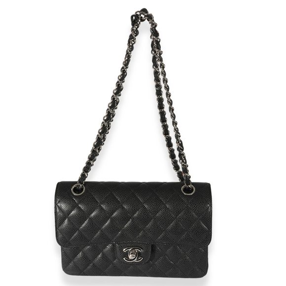 Chanel Black Quilted Caviar Small Classic Flap Bag - Picture 4 of 8